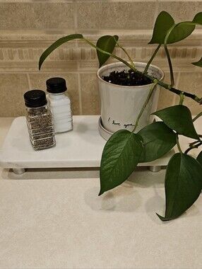White Marble Tray 12"×6" Threshold